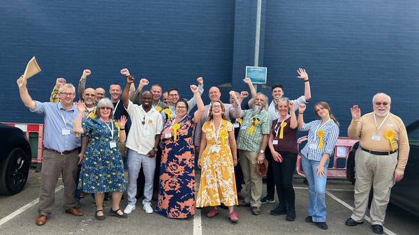 Celebration following County Council Election