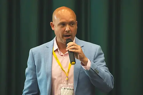 Cameron Thomas being interviewed