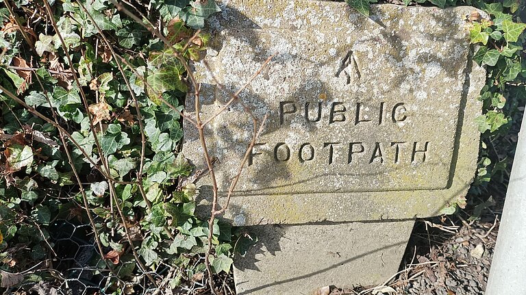 Public Footpath marker
