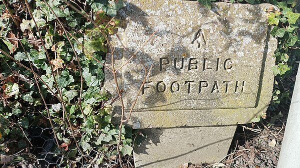 Public Footpath marker